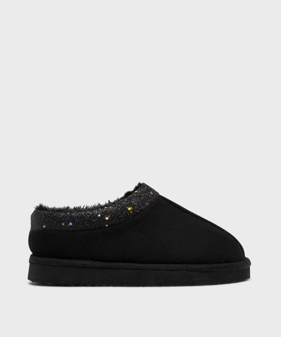 Chaussons en suédine avec doublure fourrure imitation fille vue1 - GEMO (ENFANT) - GEMO