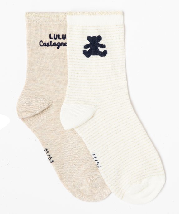 Chaussettes pailletées fille (lot de 2) - LuluCastagnette vue1 - LULUCASTAGNETTE - GEMO