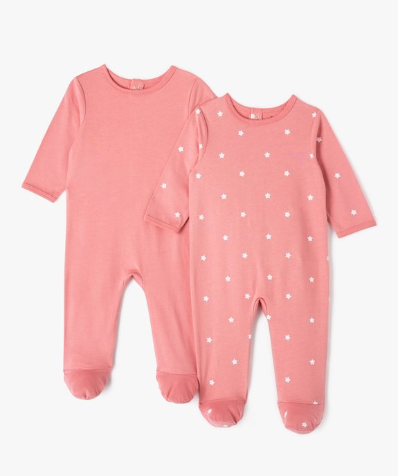 Pyjama dors-bien en jersey de coton à pont-dos bébé (lot de 2) vue1 - GEMO(BB COUCHE) - GEMO