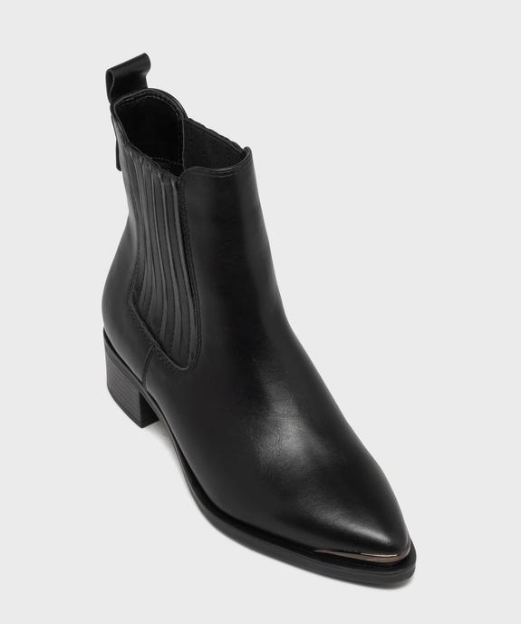 Boots santiags à tige montante élastiquée femme vue6 - FOLLOW ME - GEMO