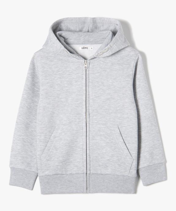 Sweat zippé et molletonné à capuche garçon vue2 - GEMO (ENFANT) - GEMO