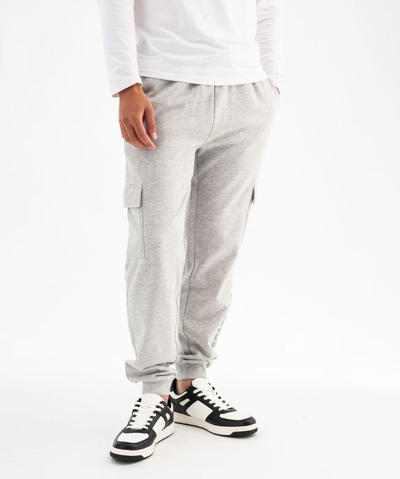 Pantalon de jogging en molleton douillet coupe cargo homme - Roadsign vue2 - ROADSIGN D - GEMO