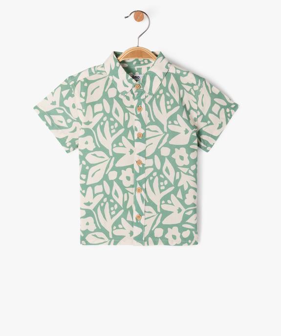 Chemise à manches courtes fluide et imprimée bébé garçon vue1 - GEMO 4G BEBE - GEMO