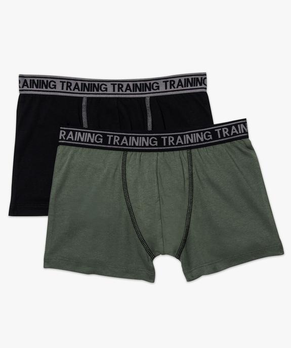 Lot de 2 boxers unis avec surpiqûres apparentes vue1 - GEMO (JUNIOR) - GEMO