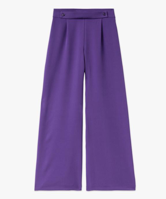 Pantalon large avec ceinture fantaisie femme vue4 - GEMO(FEMME PAP) - GEMO