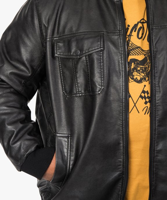 Blouson à doublure matelassé avec finitions côtelées vue2 - GEMO (G TAILLE) - GEMO
