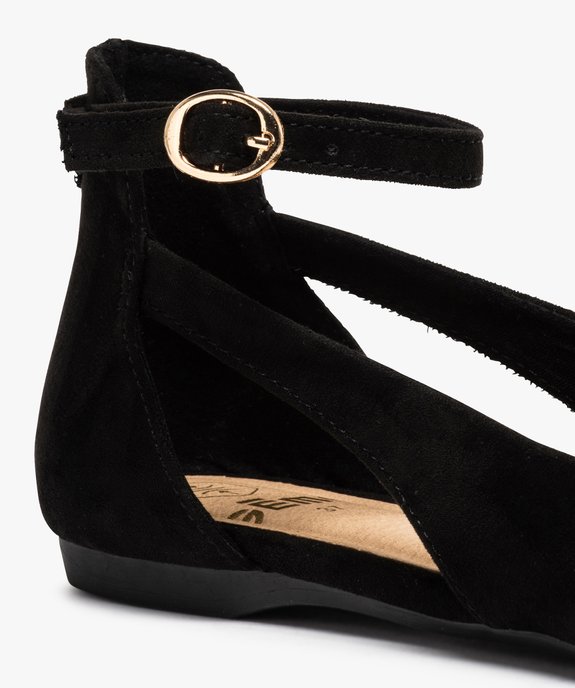 Ballerines femme à talon plat unies avec bride cheville vue7 - VALENTINA BALDA - GEMO