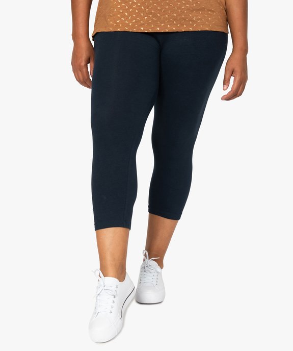 Legging femme grande taille uni en coton stretch vue1 - GEMO (G TAILLE) - GEMO