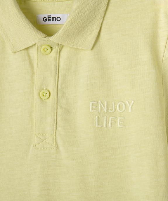 Polo manches courtes brodé garçon vue11 - GEMO (ENFANT) - GEMO