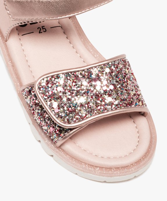 Sandales fille à brides scratch et à strass vue6 - LOVELY WINGS - GEMO