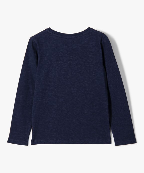 Tee-shirt à manches longues avec motif brodé fille vue4 - GEMO (ENFANT) - GEMO