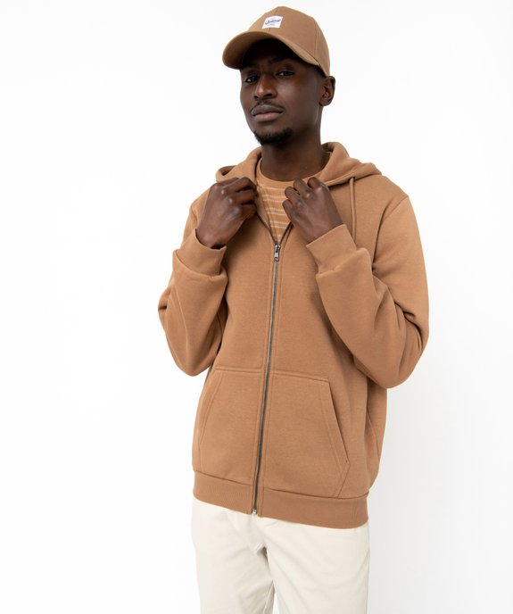 Sweat zippé à capuche homme vue1 - GEMO 4G HOMME - GEMO