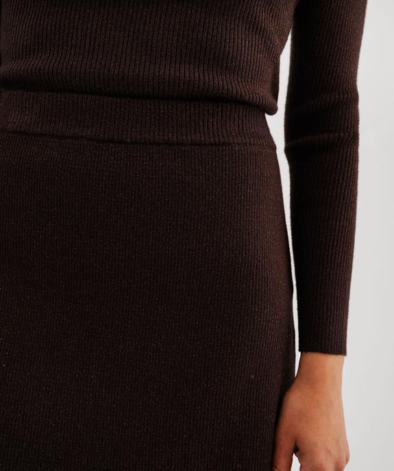 Jupe courte en maille pailletée femme vue3 - GEMO(FEMME PAP) - GEMO