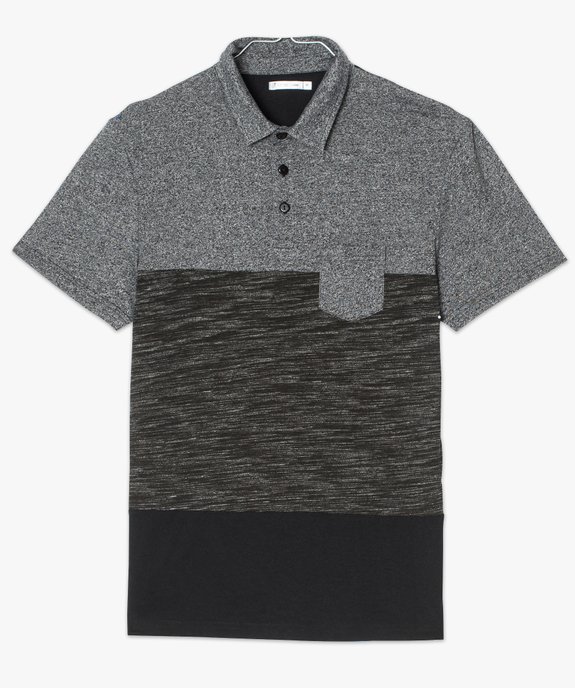 Polo manches courtes multi-matières vue4 - GEMO (HOMME) - GEMO