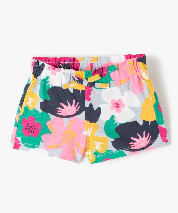Short bébé fille en maille à taille élastiquée vue1 - GEMO(BEBE DEBT) - GEMO