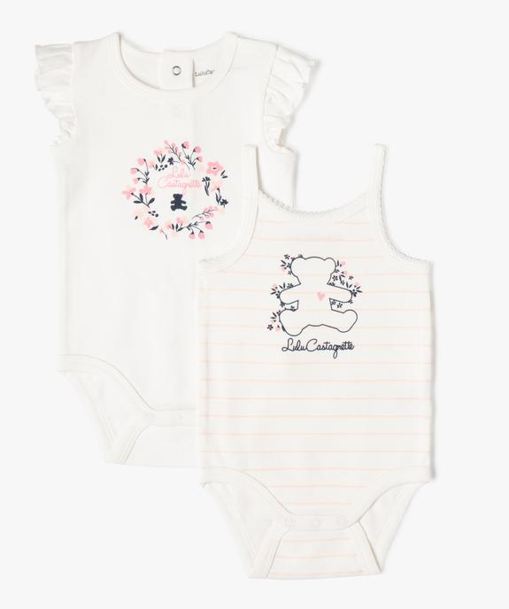 Bodies à manches courtes bébé fille (lot de 2) - LuluCastagnette vue2 - LULUCASTAGNETTE - GEMO