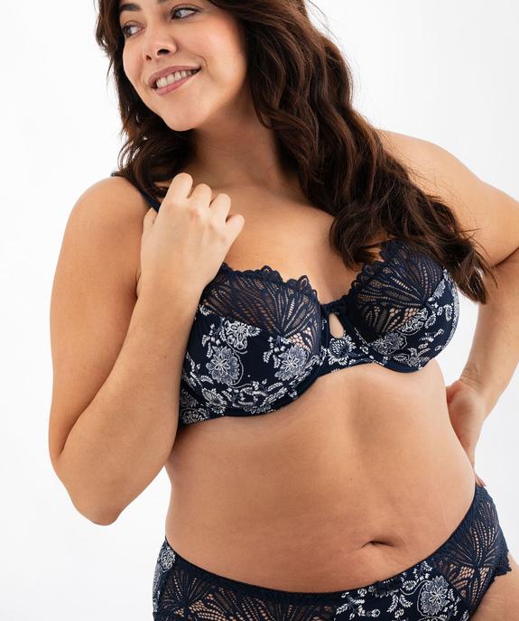 Culotte en microfibre et dentelle femme grande taille vue2 - GEMO(HOMWR FEM) - GEMO