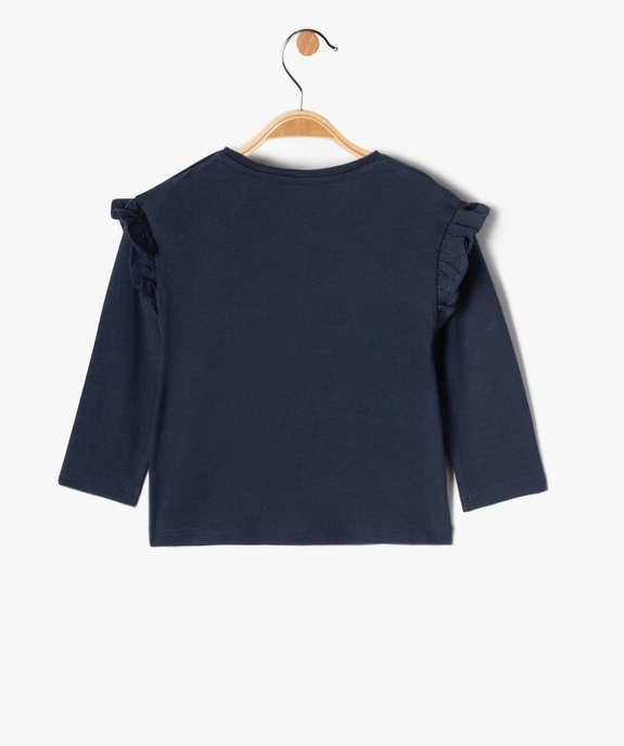 Tee-shirt bébé fille avec inscription en sequins - LuluCastagnette vue3 - LULUCASTAGNETTE - GEMO