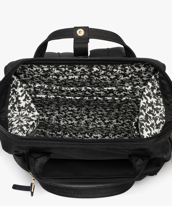 Sac à dos en textile à large ouverture femme vue3 - GEMO (ACCESS) - GEMO