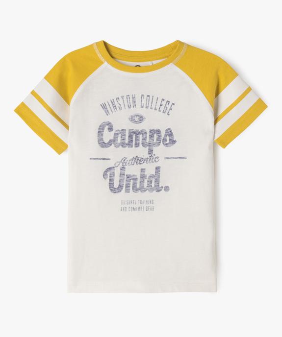 Tee-shirt style baseball imprimé garçon vue1 - CAMPS - GEMO