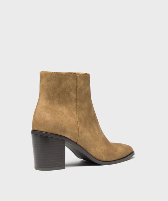 Bottines à bout carré et talon bloc femme - Follow Me vue5 - FOLLOW ME G4G - GEMO