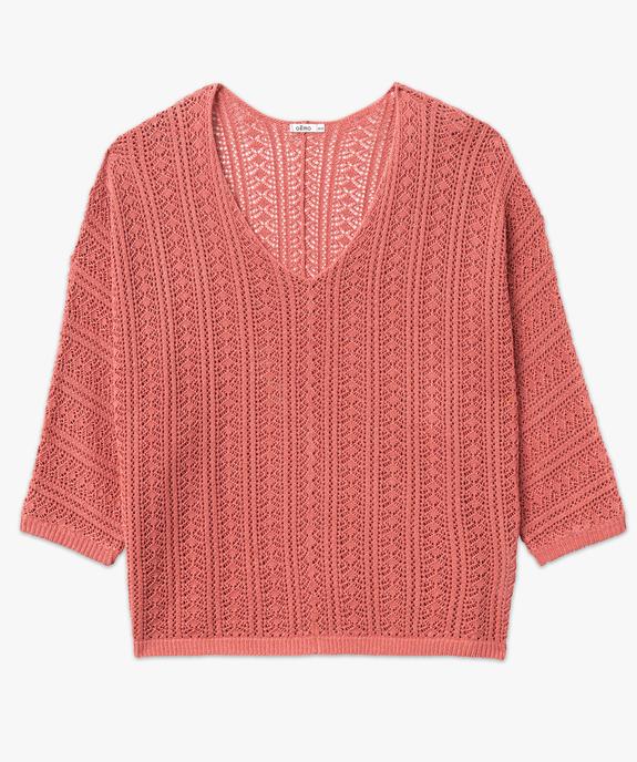 Pull ajouré en maille scintillante femme grande taille vue4 - GEMO (G TAILLE) - GEMO