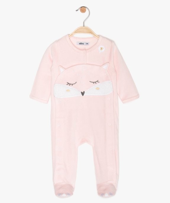 Pyjama Bebe Fille En Velours A Motif Renard Gemo