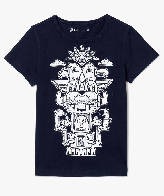 Tee-shirt garçon à manches courtes imprimé vue1 - GEMO (ENFANT) - GEMO