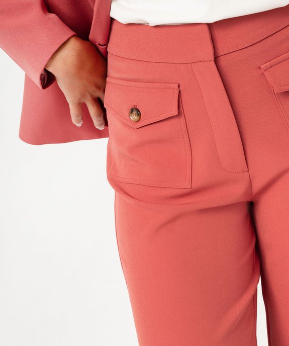Pantalon de tailleur large et fluide à grandes poches femme vue2 - GEMO(FEMME PAP) - GEMO