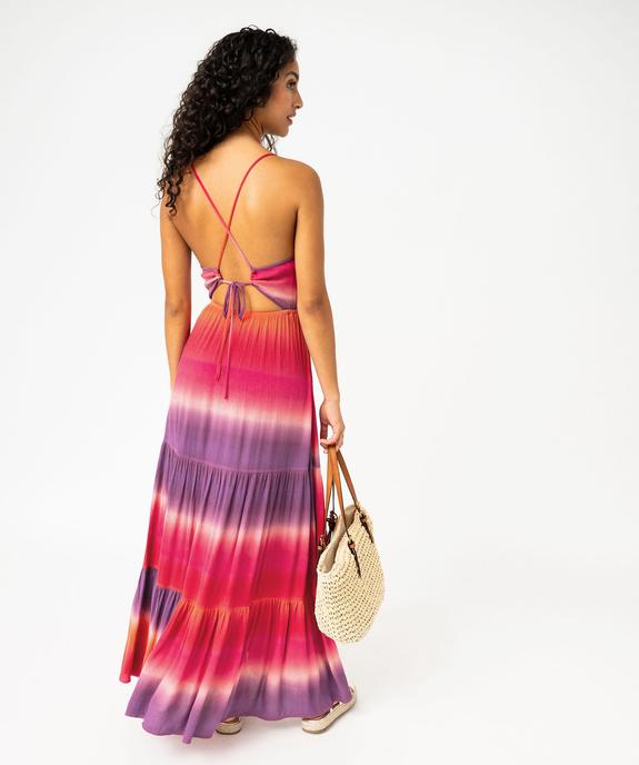 Robe de plage à fines bretelles et volants femme vue3 - GEMO 4G FEMME - GEMO