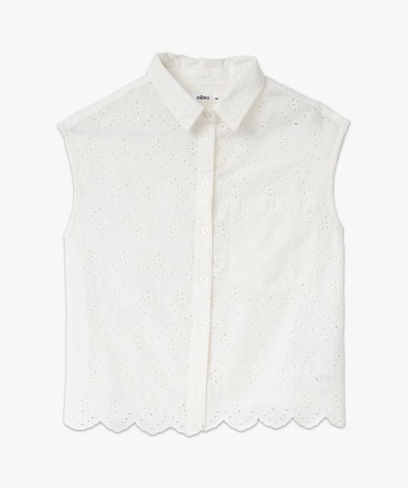 Chemise sans manches en broderie anglaise femme vue4 - GEMO(FEMME PAP) - GEMO