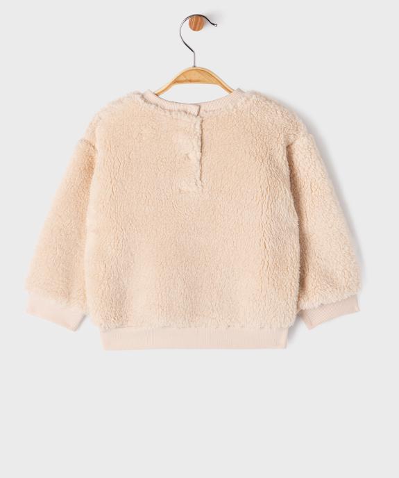 Sweat en sherpa à motif bébé fille vue3 - GEMO(BEBE DEBT) - GEMO