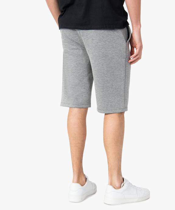 Bermuda homme en maille chinée et taille élastiquée vue3 - GEMO (HOMME) - GEMO