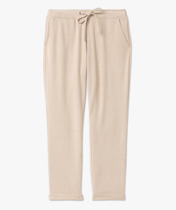 Pantalon en maille extensible à micro motifs femme vue4 - GEMO(FEMME PAP) - GEMO