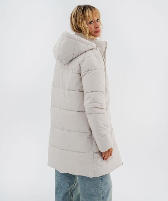 Doudoune mi-longue à capuche et col montant femme vue3 - GEMO 4G FEMME - GEMO