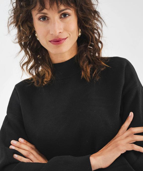 Pull à col montant coupe loose femme vue4 - GEMO 4G FEMME - GEMO