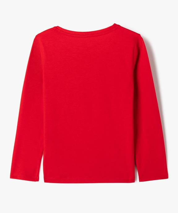Tee-shirt manches longues spécial Noël fille vue3 - GEMO 4G FILLE - GEMO