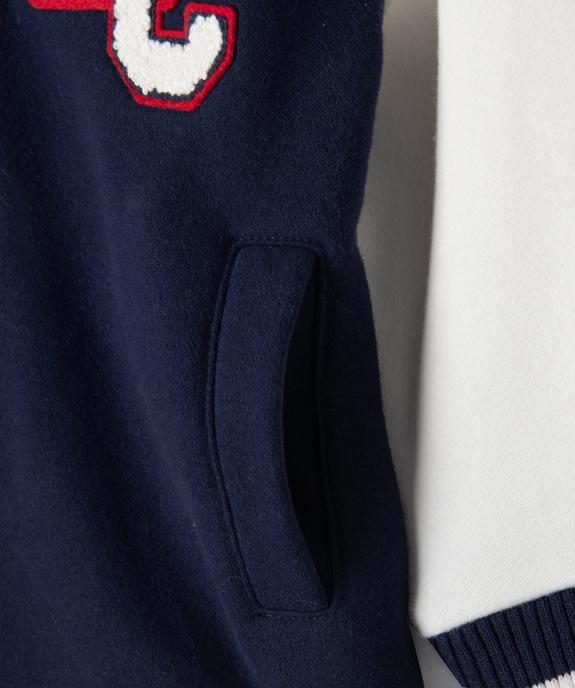 Sweat pressionné look veste en molleton doux bébé garçon - LuluCastagnette vue3 - LULU CASTAGNETTE G4G D - GEMO