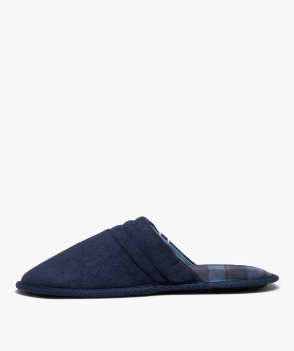 Chaussons homme mules en velours à semelle imprimée vue3 - GEMO(HOMWR HOM) - GEMO