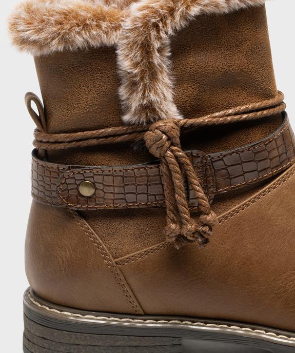 Boots fourrées avec brides cheville femme - Emilia Rosa vue6 - EMILIA ROSA - GEMO