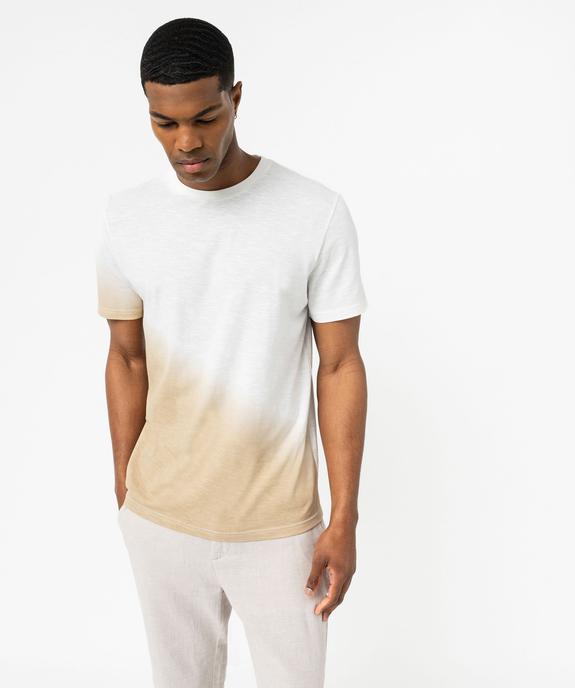 Tee-shirt manches courtes en coton flammé tie-and-dye homme vue1 - GEMO (HOMME) - GEMO
