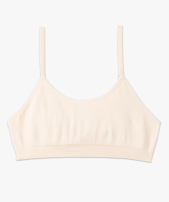 Brassière à fines bretelles en maille extensible femme vue7 - GEMO(HOMWR FEM) - GEMO
