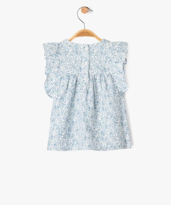 Blouse sans manches amples et fleuri à volants bébé fille vue3 - GEMO(BEBE DEBT) - GEMO