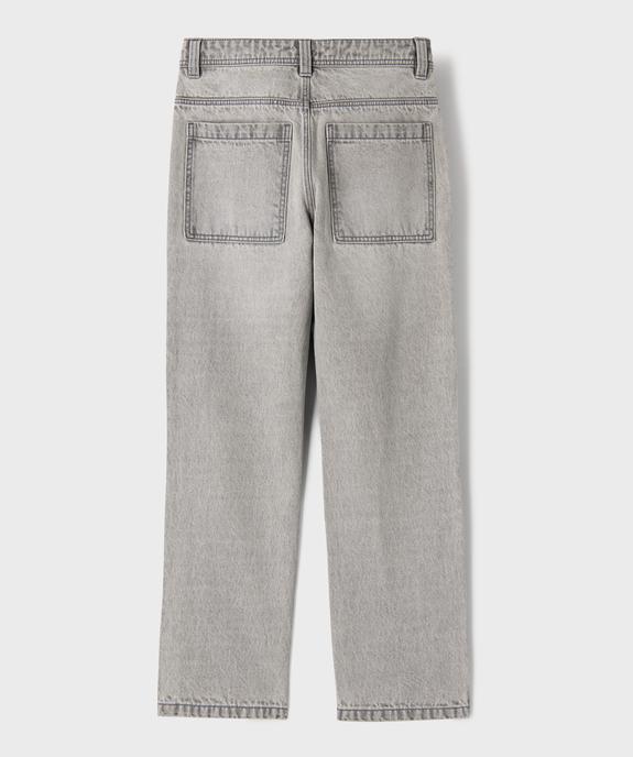 Jean regular en denim délavé garçon vue5 - GEMO 4G GARCON - GEMO