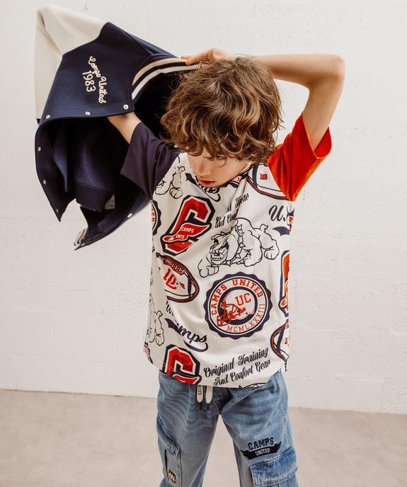 T-shirt manches courtes esprit campus garçon vue6 - CAMPS GEMO FOR GOOD - GEMO