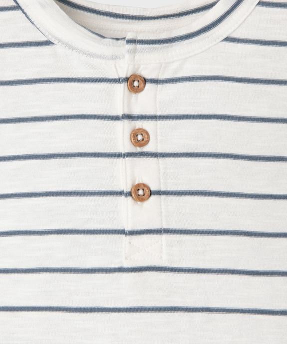 Tee-shirt manches courtes à rayures bébé garçon  vue2 - GEMO 4G BEBE - GEMO