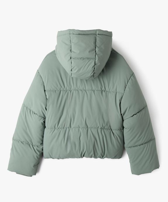 Parka courte à capuche finition mate fille vue4 - GEMO 4G FILLE - GEMO