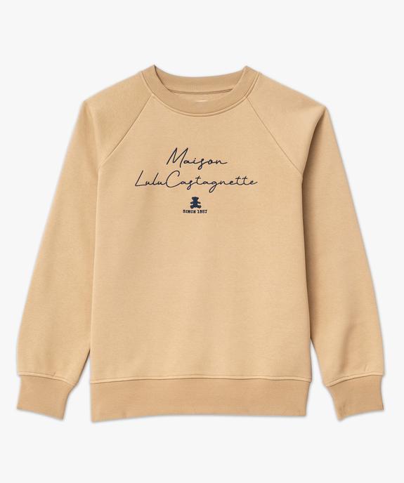 Sweat molletonné avec inscription brodée femme - LuluCastagnette vue5 - LULUCASTAGNETTE - GEMO