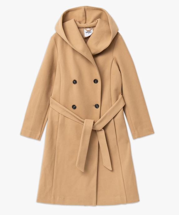 Manteau mi-long à grand col capuche femme vue4 - GEMO(FEMME PAP) - GEMO