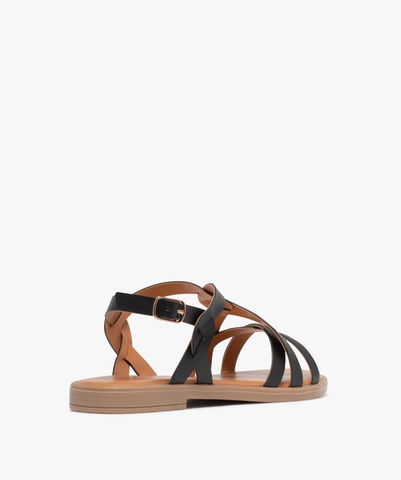 Sandales plates à brides entrecroisées femme - Valentina Baldano vue4 - VALENTINA BALDA - GEMO